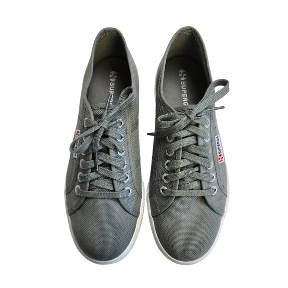 Superga Womens Acotw Linea Up and Down Platform Sneakers Size US 8 Gray Lace Up - Picture 3 of 11